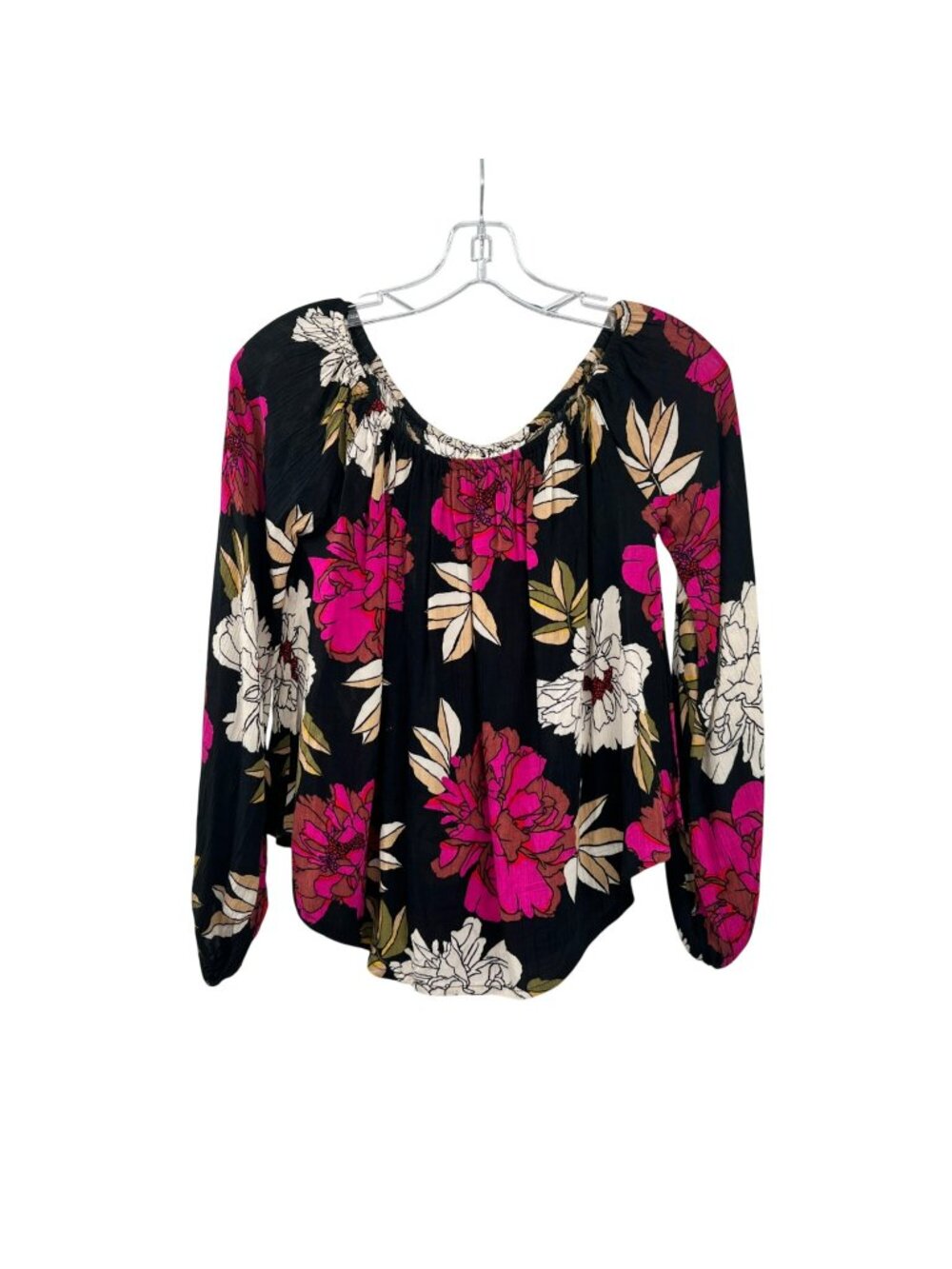 Billabong Womens Floral Blouse Black/Multi Size Small